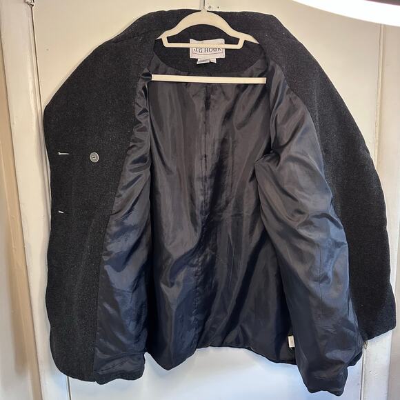 Vintage womans J. G. Hook grey wool peacoat plus size 18WP - Picture 3 of 7